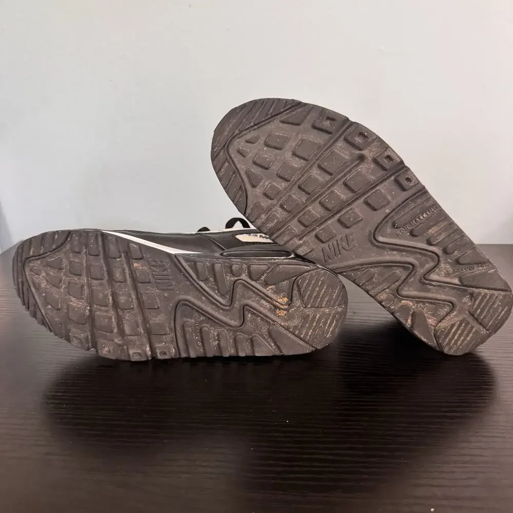 Nike Air Max 90 Leather GS Anthracite Black Kids Athletic Sneaker Sz 4Y Classic